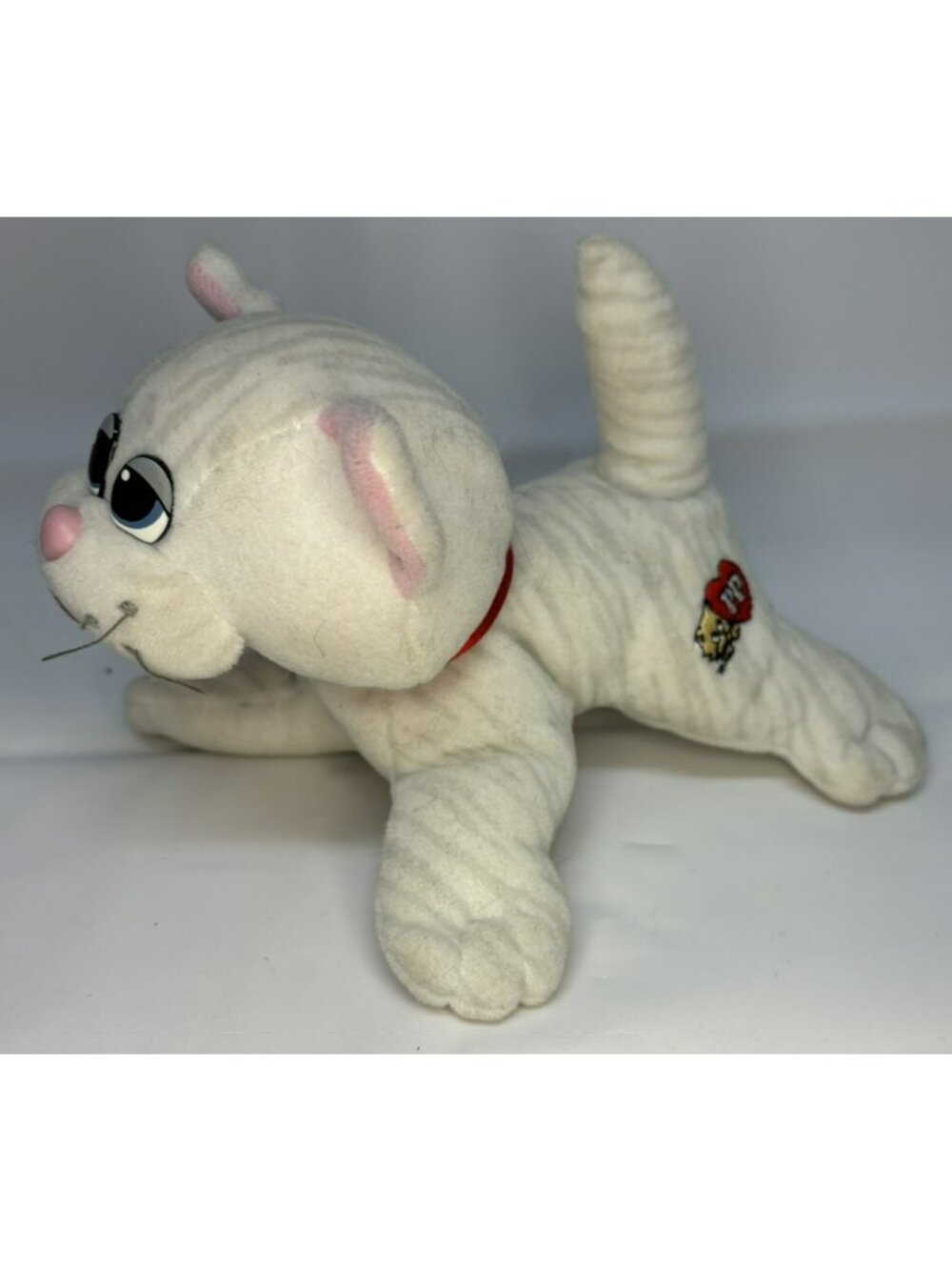 VTG Tonka Pound Purries Cat Kitty White Gray Grey Stripe 7" Plush Stuffed Animal